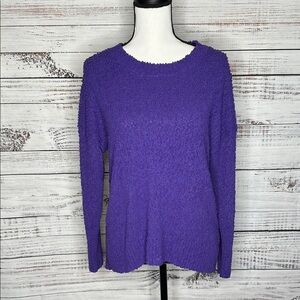 Seven7 Purple Crew Neck Sweater
